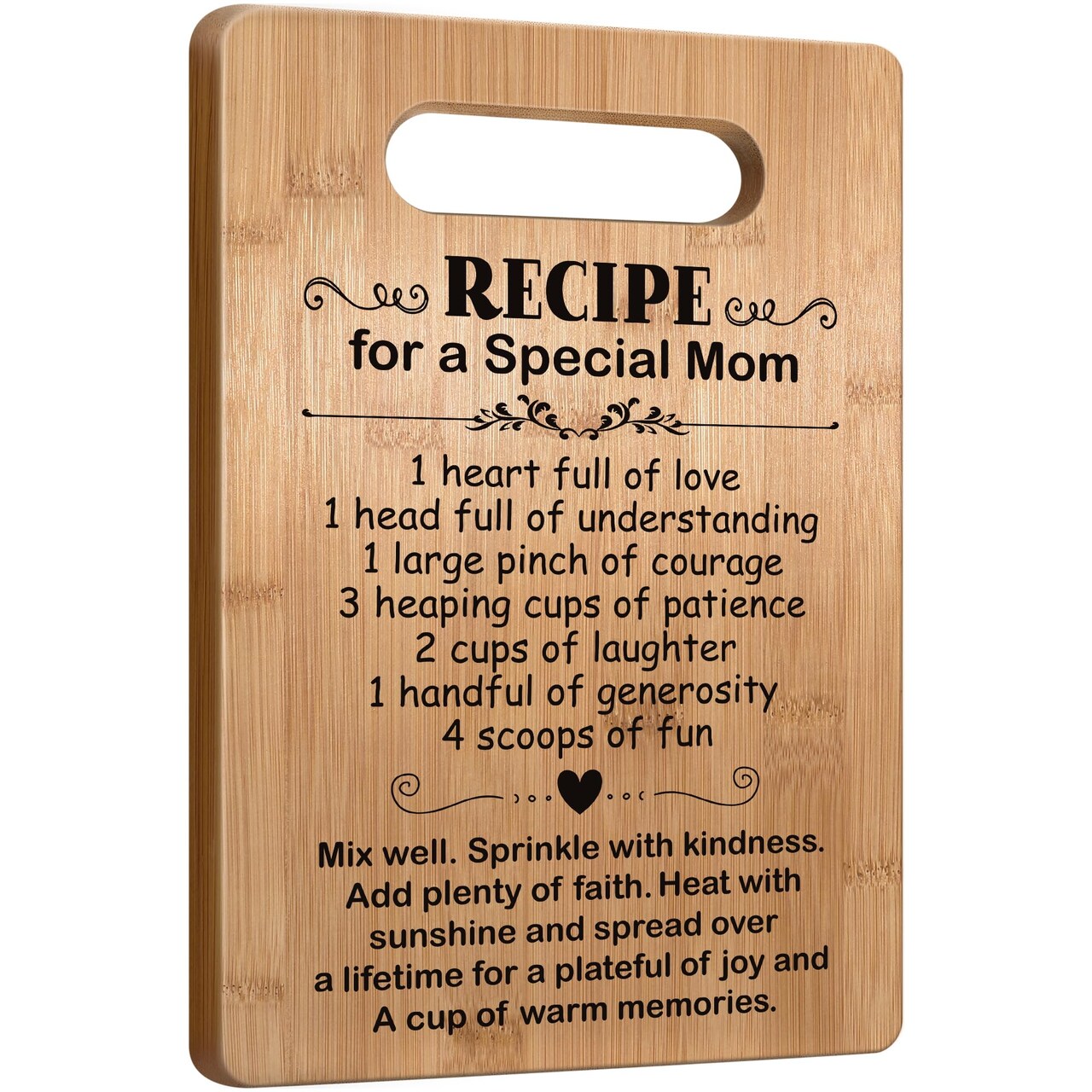 Mom Birthday Gifts from Daughter Son, Mother Cutting Board Gift, Cute Mom Gifts from Daughter Son, Mother's Day Gifts for Mom, Mom Gift for Valentines Day